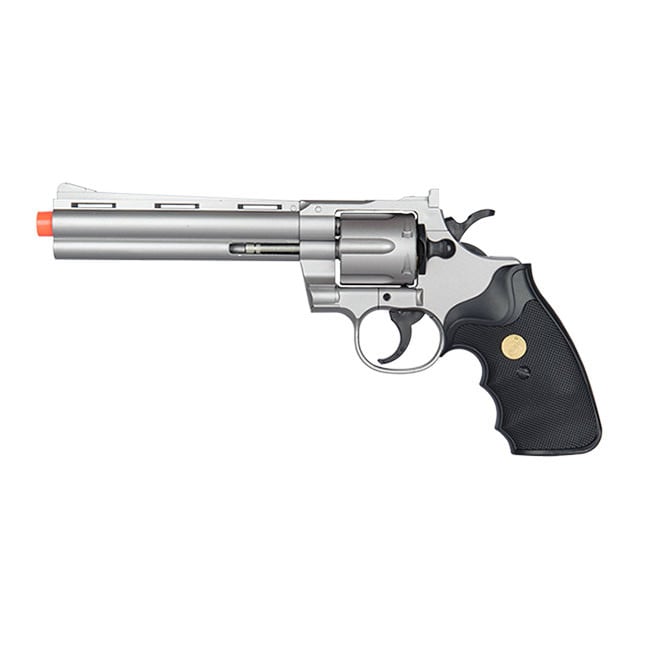 G36B Spring Powered Airsoft Revolver Old West Silver