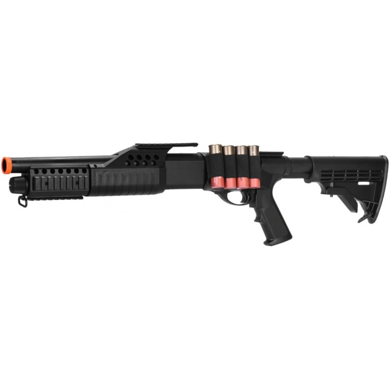 Airsoft Spring Powered Tactical Shotgun RIS with LE Stock