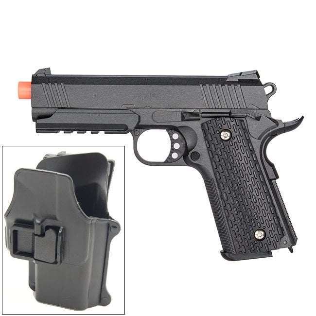 G25H 1911 Metal Airsoft Spring Pistol with Quick Release Holster