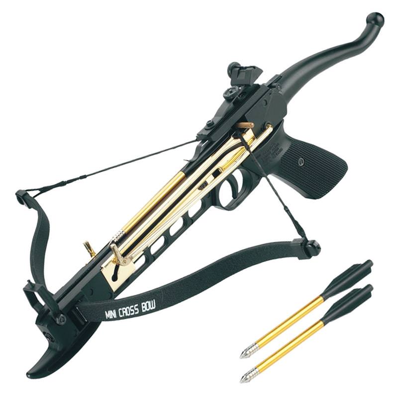 Self Cocking Aluminium Pistol System Crossbow 80 Lbs