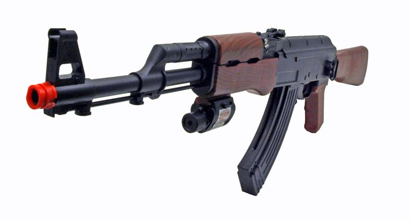 AK47 Spring Action Airsoft Tactical Rifle Gun with Laser Site