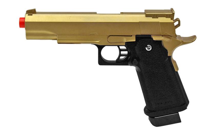 G6G Heavy Weight Metal Airsoft Hand Gun Pistol Gold Finish