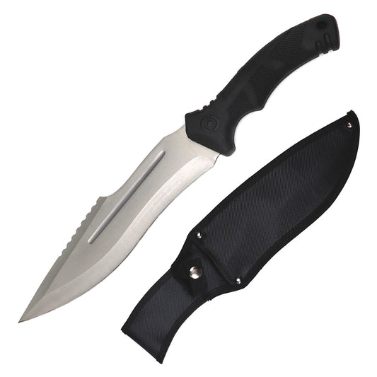 15" Overall Fixed Blade Hunting Bowie Machete Knife