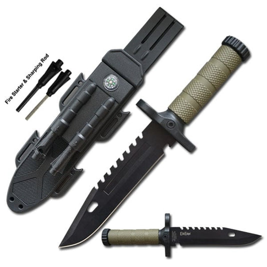 12.5" Tactical Hunting Fixed Blade Bowie Outdoor Survival Knife