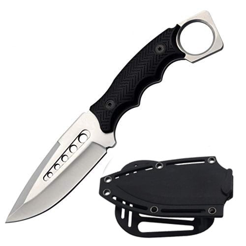 8.5" Fixed Blade Tactical Hunting Knife with ABS Belt Loop Holster Sheath