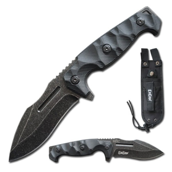 9 Inch Tactical Fixed Blade Full Tang Military Knife with Molle Sheath