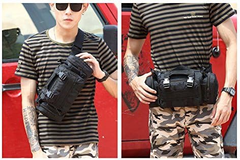 Tactical MOLLE Attachable Military Range Gear Shoulder Bag BLACK