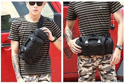 Tactical MOLLE Attachable Military Range Gear Shoulder Bag BLACK