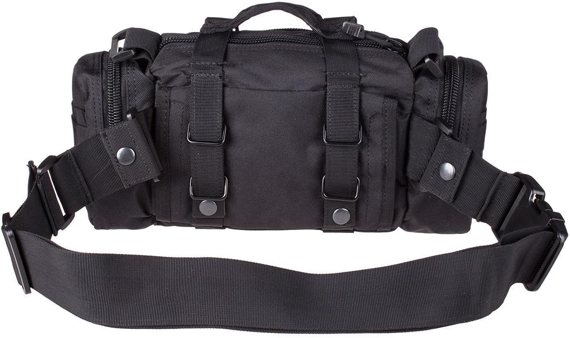 Tactical MOLLE Attachable Military Range Gear Shoulder Bag BLACK