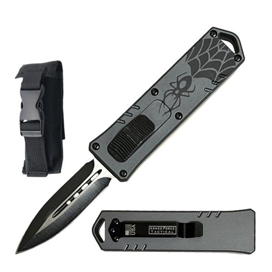 7.25" Black Spider Exocel Dagger OTF Automatic Knife