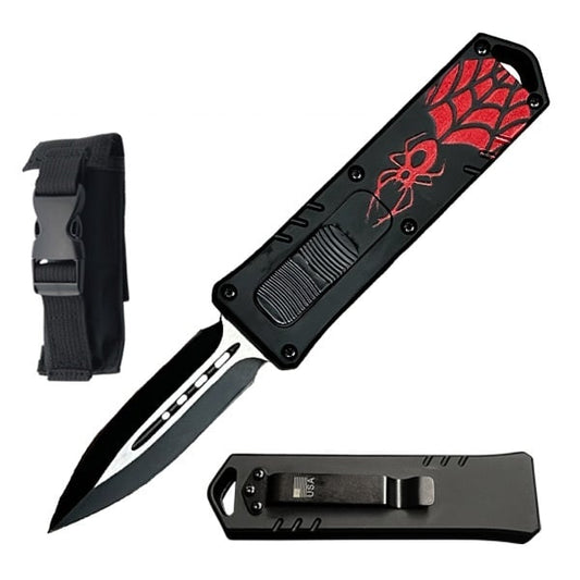 7.25" Red Spider Exocel Dagger OTF Automatic Knife