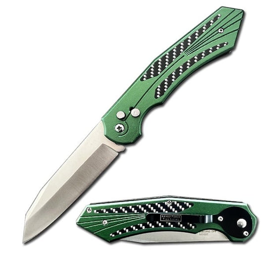 9.5" Green Primal Automatic Switch Blade Knife