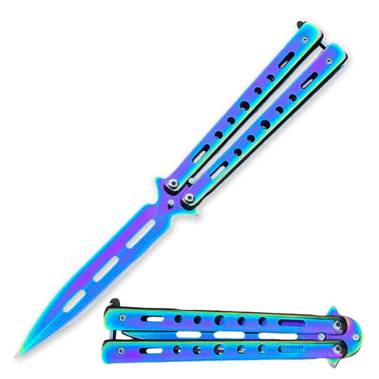 9 Inch Titanium Draco Balisong Dagger Blade Butterfly Knife