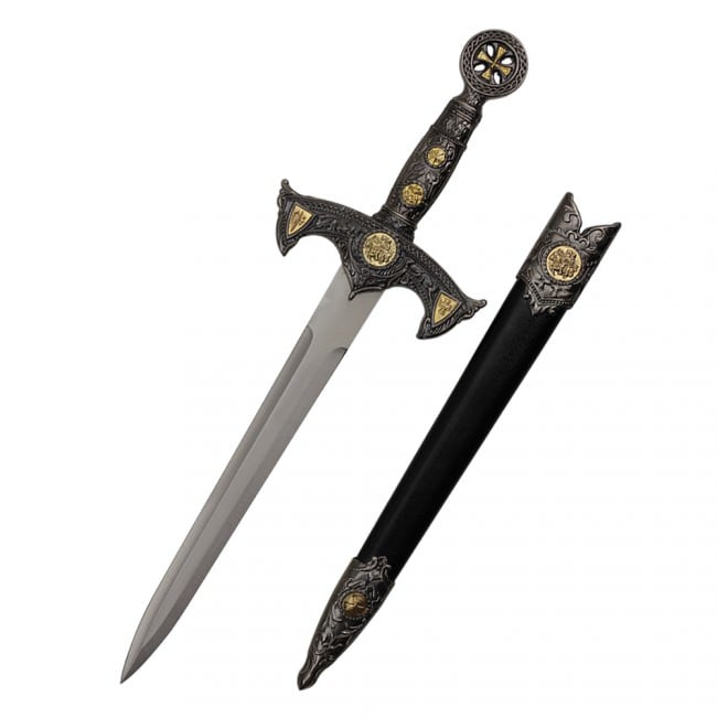 Knights Templar Dagger Short Sword With Scabbard