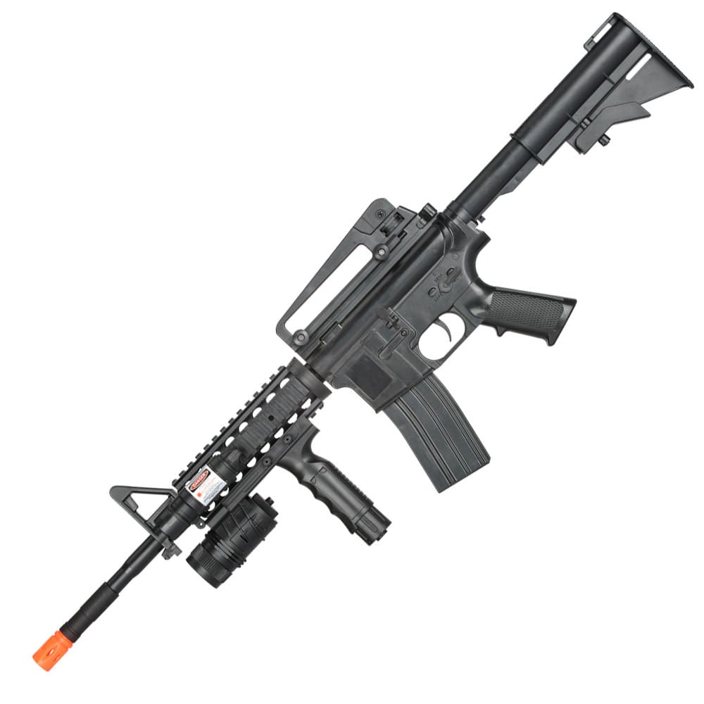 P1158B Spring Airsoft M4 M4A1 Replica Carbine Assault Rifle with Foregrip