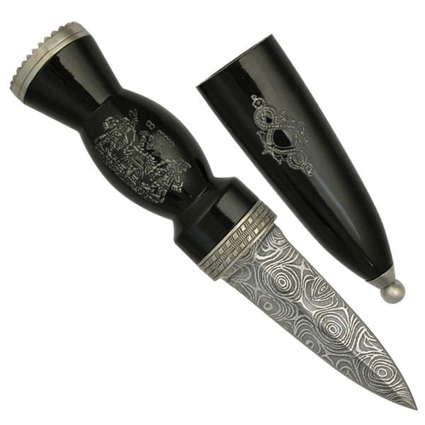 Damascus Sgian Dubh Knife Dagger