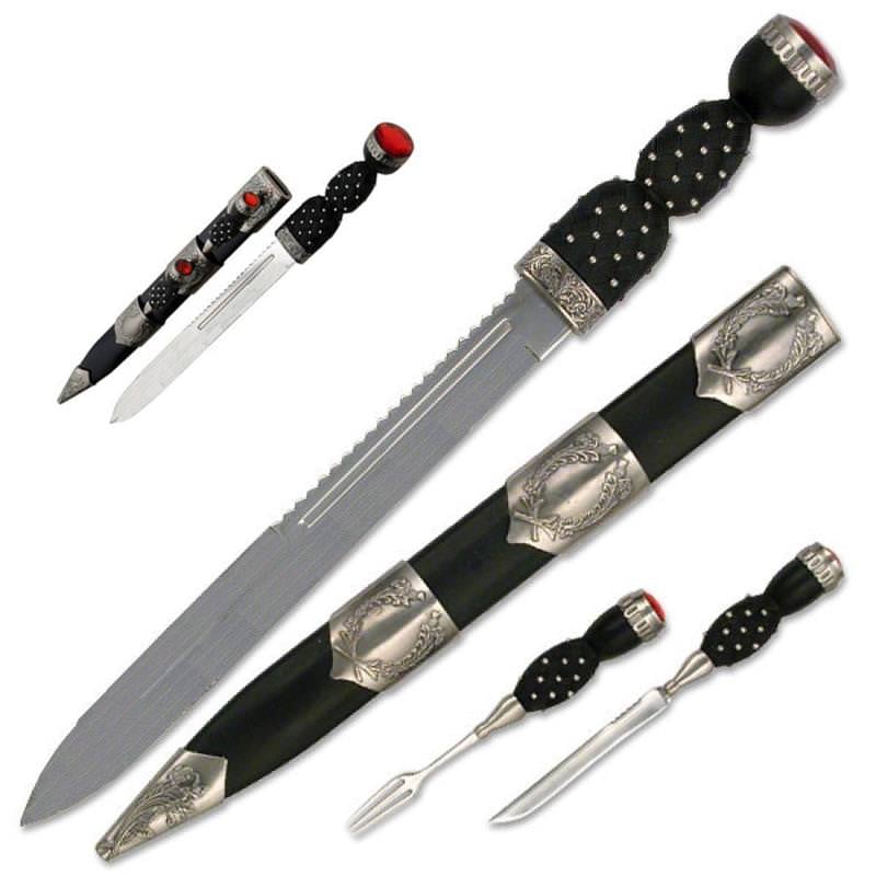 Regimental Scottish Dirk Dagger Trousse Short Sword