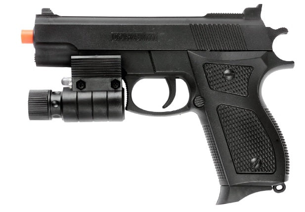 M777R Spring Airsoft Pistol FPS-130 - Flashlight, Aiming Sight