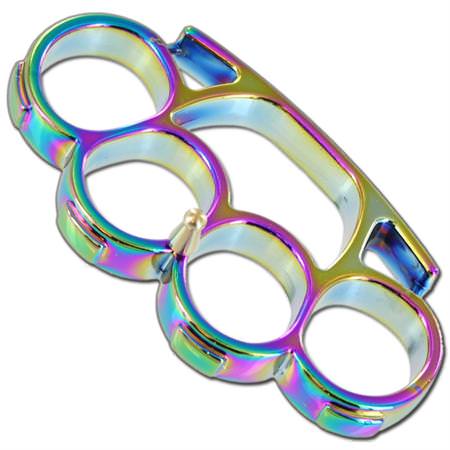 Iron Fist Knuckleduster Heavy Duty Rainbow Buckle & Paperweight