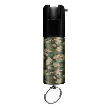 Camo Keychain Mini Pepper Spray for Self Defense - Safety Twist Top to Prevent Accident