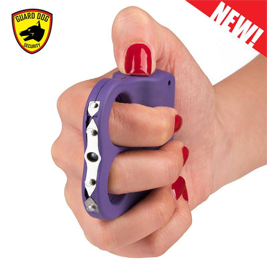 I Do Two LED Knuckle Stun Gun Purple Self Defense Weapon Dual Sparks