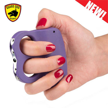 I Do Two LED Knuckle Stun Gun Purple Self Defense Weapon Dual Sparks