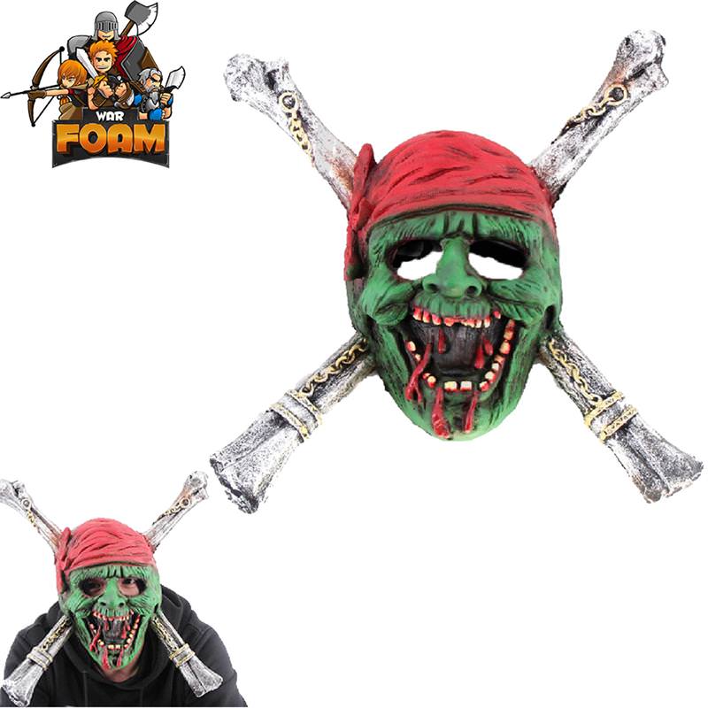 Zombie Pirate Skull CrossBones Mask For Cosplay Halloween Masquerade