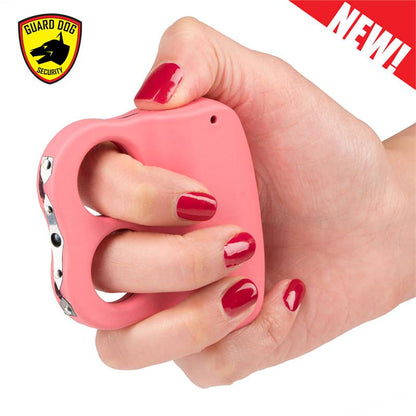 I Do Two LED Knuckle Stun Gun Pink Self Defense Weapon Dual Sparks