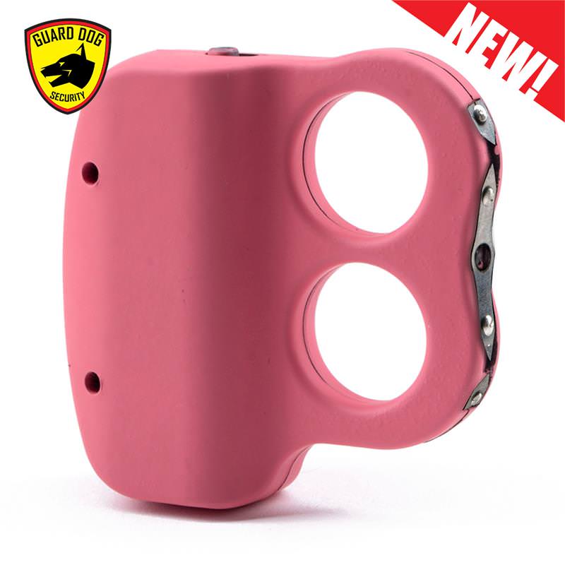 I Do Two LED Knuckle Stun Gun Pink Self Defense Weapon Dual Sparks