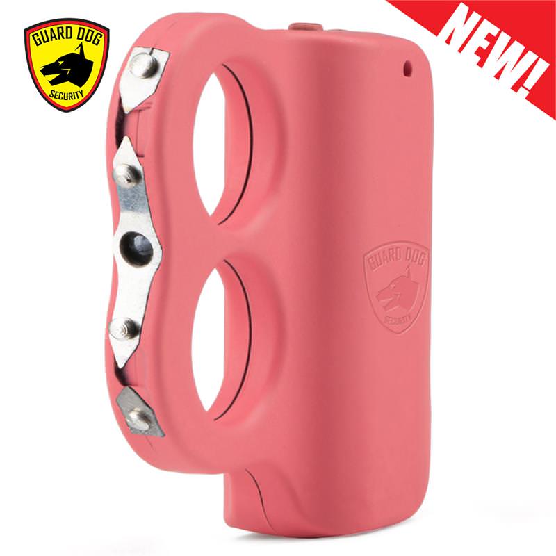 I Do Two LED Knuckle Stun Gun Pink Self Defense Weapon Dual Sparks