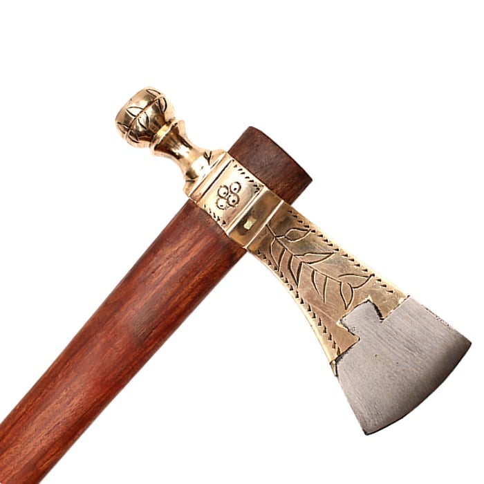 Decorative Brass Tomahawk Peace Pipe