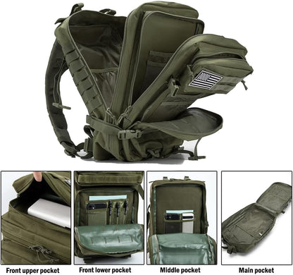 Military Tactical Backpacks 45L For Camping Hiking Trekking Daypack Bug Out Bag Lage MOLLE 3 Day Assault Pack