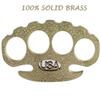 USA Initial 100% Pure Brass Knuckle Paper Weight Accessory