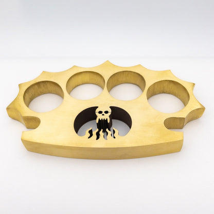 Pure Brass Demonic Skull Knuckle Paper Weight