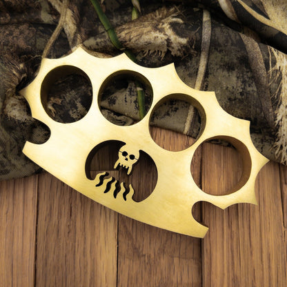 Pure Brass Demonic Skull Knuckle Paper Weight