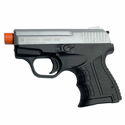 Zoraki M807 Satin Finish - 8MM Front Firing Blank Pistol Semi-Auto Gun