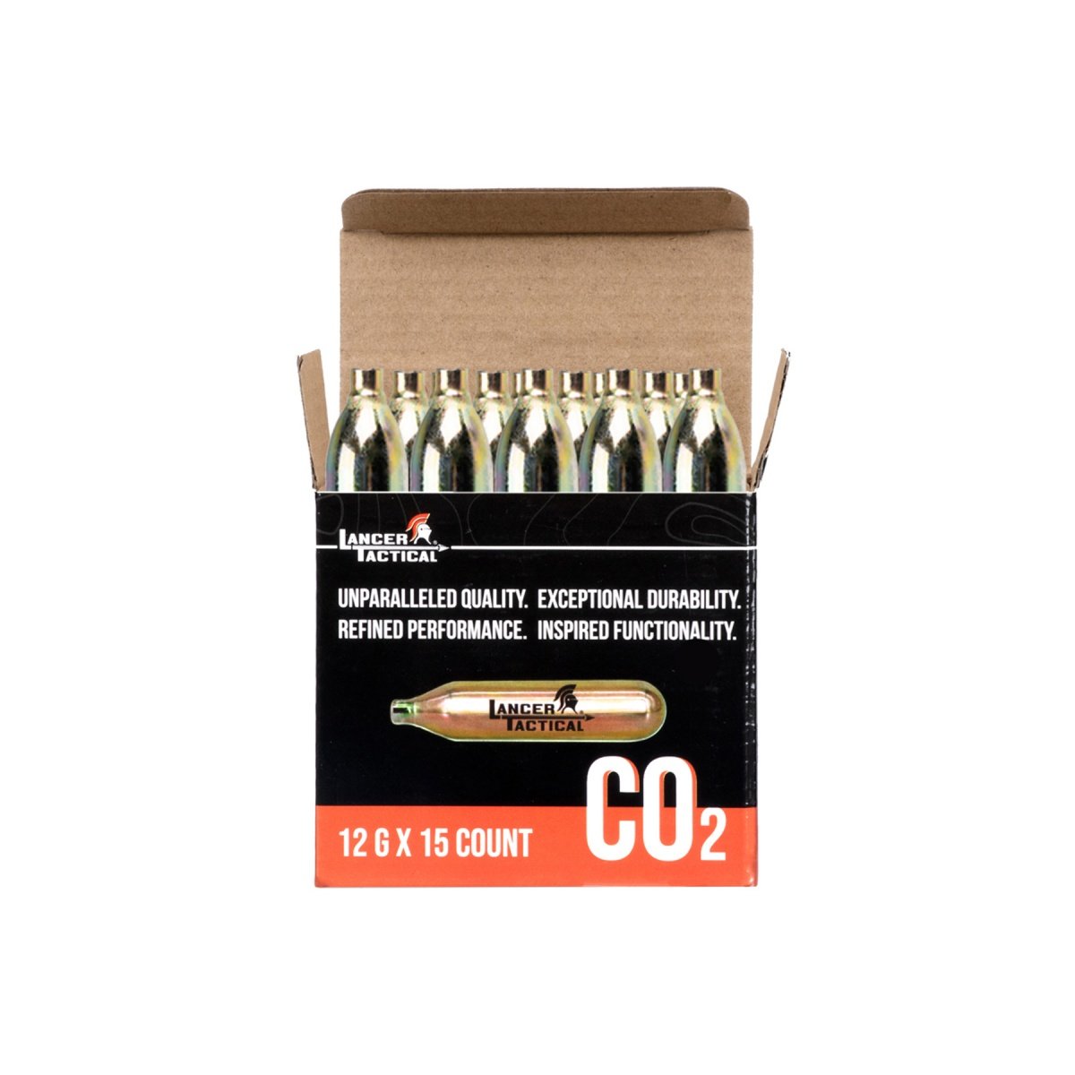 High Pressure 12 Gram CO2 Cartridges for Airsoft / Airguns - Pack of 15