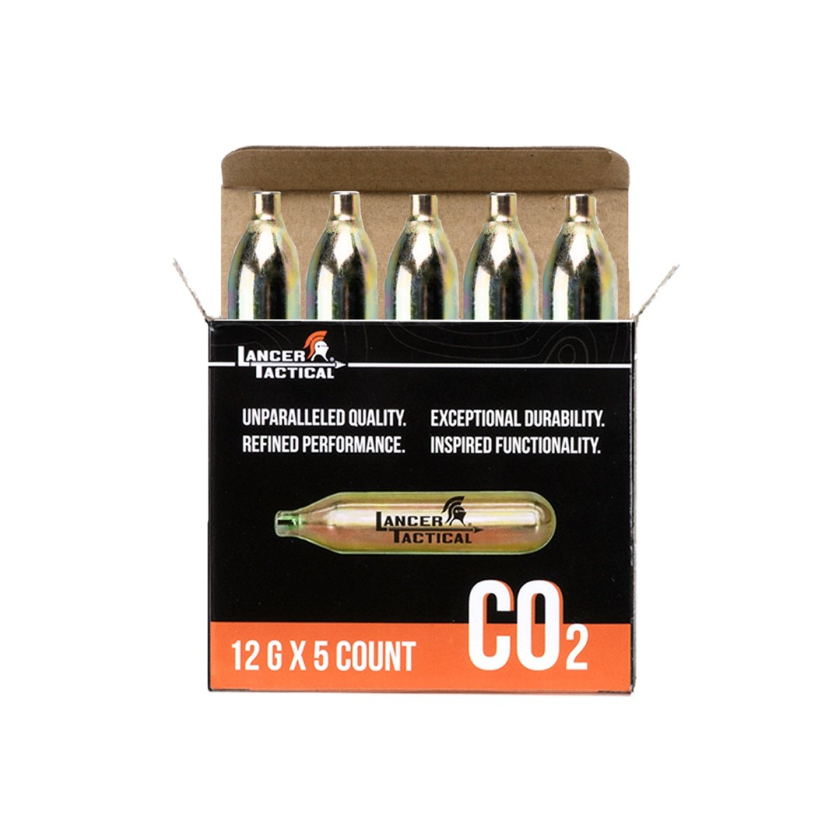 High Pressure 12 Gram CO2 Cartridges for Airsoft / Airguns - Pack of 5