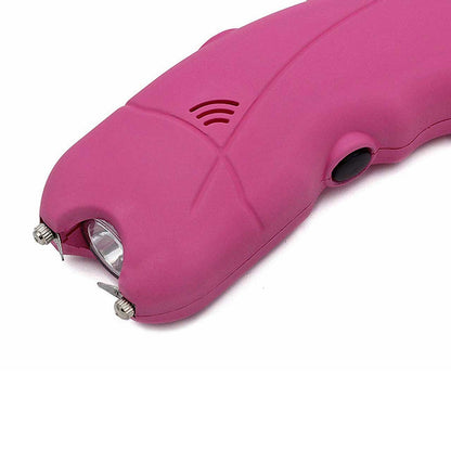 Pink Cyclone 2.5 Million Volt Rechargeable Stun Gun With Alarm