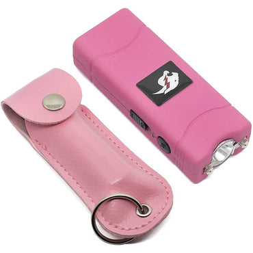 Mini Stun Gun and Pepper Spray Combo for Self Defense - Pink