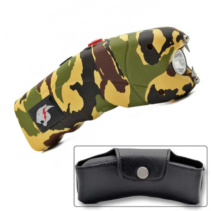 Camo Cyclone Rechargeable Stun Gun with LED Light and Alarm