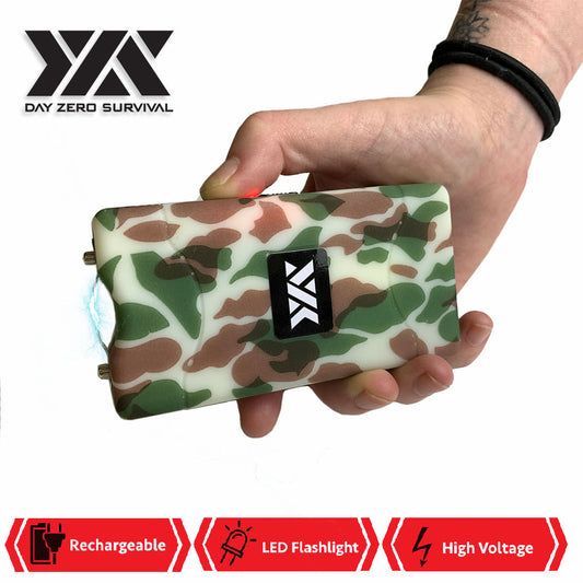 DZS 10 Million Volt Self Defense Army Camo Stun Gun Rechargeable