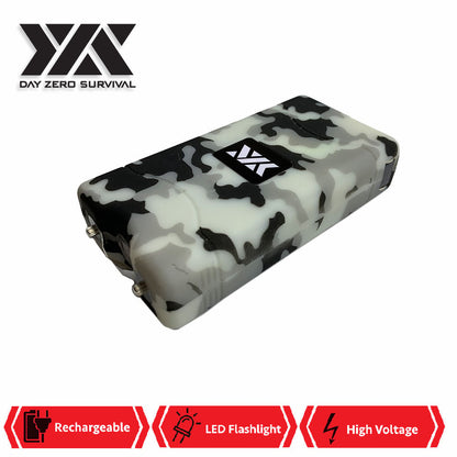 DZS 10 Million Volt Self Defense Snow Camo Stun Gun Rechargeable