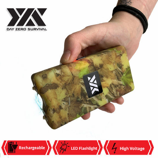 DZS 10 Million Volt Self Defense Fall Camo Stun Gun Rechargeable