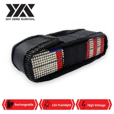 American Flag Rhinestone DZS Rechargeable Self Defense Mini Bling Stun Gun