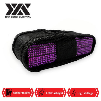 Purple Rhinestone DZS Rechargeable Self Defense Mini Bling Stun Gun