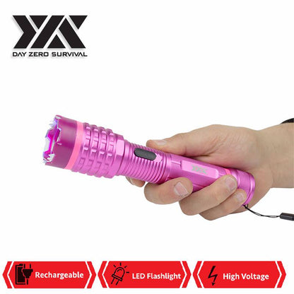 DZS Pink Delta Stun Gun 10 Million Volt Rechargeable With LED Flashlight