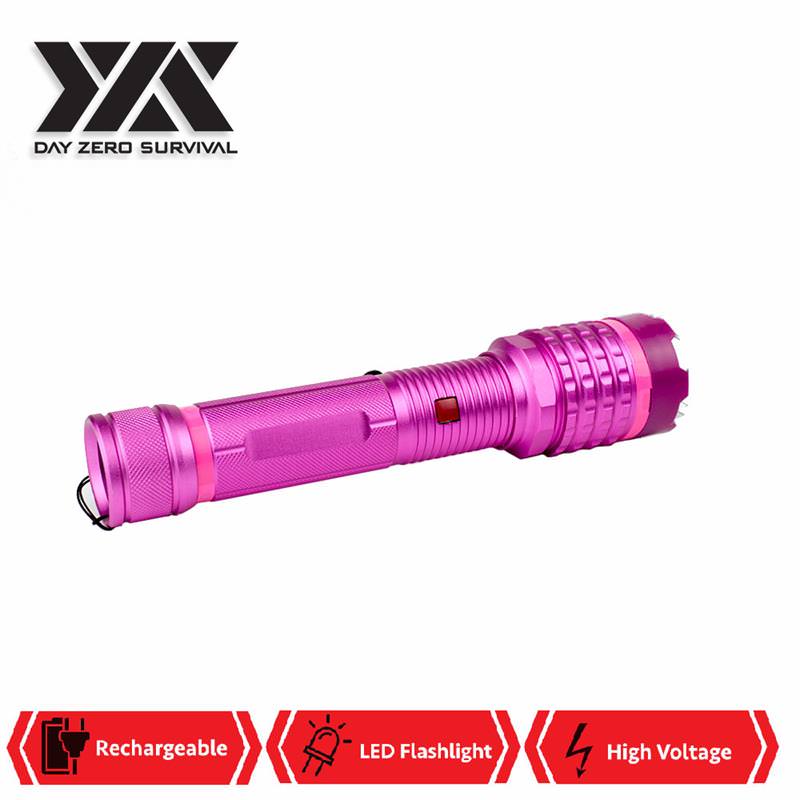 DZS Pink Delta Stun Gun 10 Million Volt Rechargeable With LED Flashlight