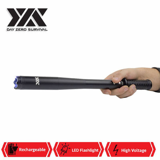 DZS Tactical LED Self Defense Stun Gun Baton Rechargeable