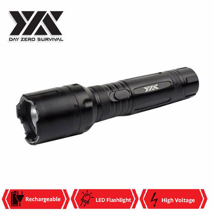 DZS Self Defense Tactical Flashlight Stun Gun 10 Million Volt Rechargeable